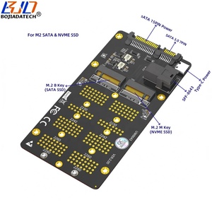 بطاقة محول SAS Mini + SATA 15PIN إلى <span class=keywords><strong>M</strong></span>.2 NGFF-<span class=keywords><strong>M</strong></span> NVMe & Key-B SATA M2 SSD - Product Image 1