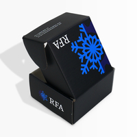 Carpeta Portátil Reutilizable de Cartón Corrugado Negro Mate Personalizada con Laminado Mate y Forma de Avión