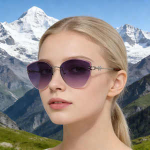 Ks-3946 แว่นกันแดดทรงแคทอายผู้หญิงกรอบใหญ่พลาสติกโลหะป้องกันรังสียูวี 400 แว่นกันแดดแฟชั่นกลางแจ้ง - Product Image 4