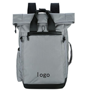 Custom High Quality Men's Roll <b>Top</b> Backpack Polyester Waterproof Hiking & <b>Leisure</b> Laptop Rolling Bag Multifunctionalbackp - Product Image 1
