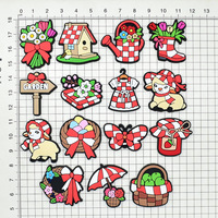 Breloques de chaussures de créateur de qualité supérieure en gros, série Pique-nique Printanier, breloques de chaussures à motifs pour la décoration de chaussures en toile et à trous