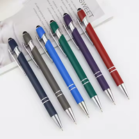 Stylo d'écriture en métal multifonction avec logo personnalisé stylet avec fonction tactile en caoutchouc souple pour activité promotionnelle