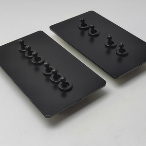 Niva tường chuyển đổi ánh sáng Thiết bị chuyển mạch 6 gang thép không gỉ bảng điều chỉnh điện <span class=keywords><strong>retro</strong></span> Anh chuyển đổi tiêu chuẩn ổ cắm - Product Image 5