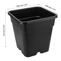 Fournisseur honnête Horticoles 2 / 3 Gallon Carré Noir En Plastique Plantes Pépinière Pot De Fleur