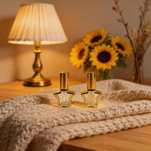 Botella de Perfume de Vidrio de Lujo de 8 ml con Forma de Estrella, Electrochapada en Oro, Diseño Único de Pentágono para Decoración del Hogar y Relleno de Perfume - Product Image 5