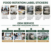 Étiquettes alimentaires autocollantes durables en papier couché résistant aux UV et aux rayures, 3x2 pouces (76x51mm), rouleau de 500 autocollants pour