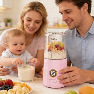 Procesador de Alimentos Portátil para Bebés, Mini Licuadora de 260 ml, USB, Libre de BPA, Bajo Ruido, Picadora, Electrodoméstico - Product Image 1