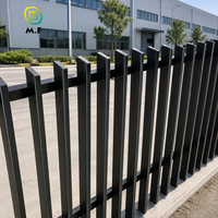 Clôture en aluminium avec lame en aluminium revêtue de poudre noire, clôture en lattes d'aluminium pour la décoration et l'intimité du jardin