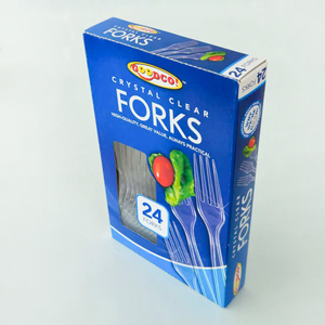 Fourchettes en <span class=keywords><strong>plastique</strong></span> transparent écologiques YuanYi, lot <span class=keywords><strong>de</strong></span> 24, robustes, jetables, <span class=keywords><strong>de</strong></span> qualité supérieure, <span class=keywords><strong>pour</strong></span> fêtes et pique-niques - Product Image 1