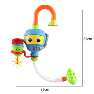 ออกแบบใหม่ถ้วยดูดคู่สปริงเกลอร์ของเล่นอาบน้ํา Unisex พลาสติกเป็ดหุ่นยนต์ของเล่นสําหรับเด็ก - Product Image 2