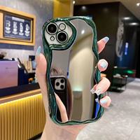Coque de protection arrière en silicone TPU électroplaqué effet miroir pour iPhone 12 13 14 15 16 17 18 Pro Max