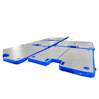 Plate-forme de tennis de sport aquatique de terrain de pickleball d'île flottante gonflable pour des équipements d'amusement de jet ski et de natation