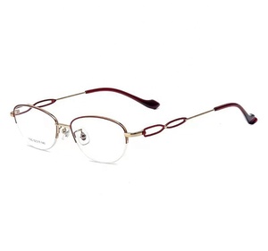 Montature per Occhiali Fengchao: Occhiali in Metallo Colorato Stile Piccolo Business, Montatura Mezza Montatura in Lega per Donna - Product Image 1