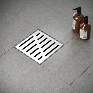 High Quality Water 15 Cm Drain Trap Bathroom Square Shower Floor Drain For Washroom