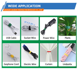 12*250mm Ajustável Duplo Lado Auto-adesivo Velcro Cable Tie Gancho e <span class=keywords><strong>Loop</strong></span> Cord Wraps Tape para Home Office - Product Image 5