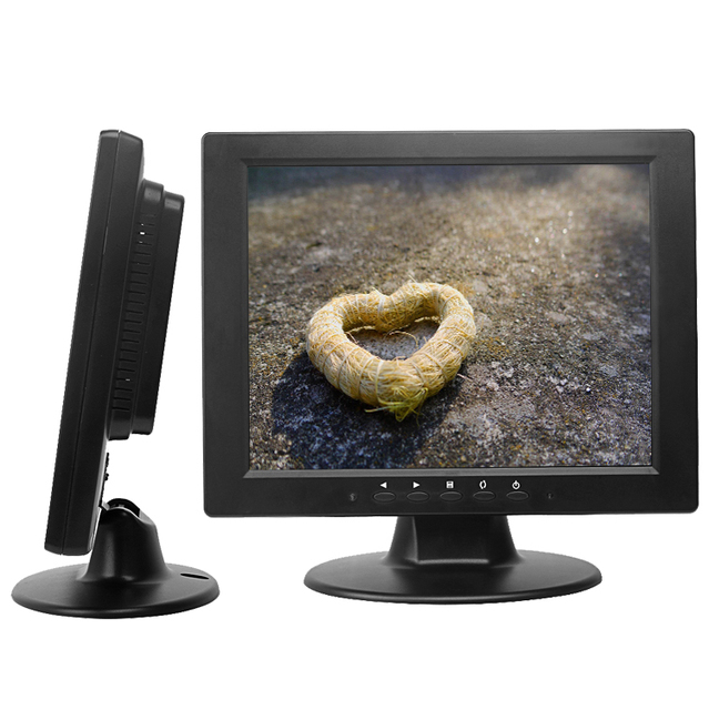 OSCAN Portable 10.4 Inch TFT LED Backlit LCD Monitor with VGA Input and USB Port for Cars 12V DC Powered Business Use