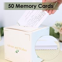 Livre d'or personnalisé à couverture rigide pour mariage, réception ou enterrement, avec coins photo autocollants et ensemble de 50 cartes