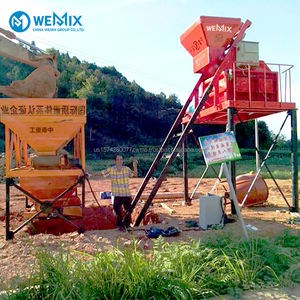 HZS25 WEMIX <b>Small</b> Concrete Batching Plant Production Line 25m/h Electric China Construction Equipment <b>Cement</b> <b>Mixer</b> Machine - Product Image 1