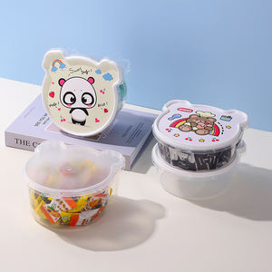 กล่องใส่อาหารรูปหมีแบบใส ทำจากพลาสติก PP สำหรับใส่คัพ<span class=keywords><strong>เค้ก</strong></span> สลัด อาหารกลางวัน <span class=keywords><strong>พ</strong></span>ร้อมฝาปิด ใช้กับ<span class=keywords><strong>ไมโครเวฟ</strong></span>ได้  สามารถปรับแต่งฉลากด้านในได้ - Product Image 2
