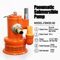 Pompe submersible pneumatique à air comprimé FQW20-60, 20m³/h, hauteur de refoulement 60m, pour drainage minier, construction et marine