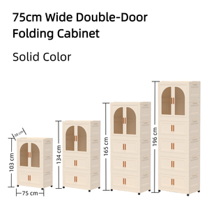 Tủ nhựa đựng đồ rộng 75cm, tủ đựng đồ gấp gọn phòng khách, tủ đựng đồ gia dụng nhiều tầng bằng nhựa - Product Image 2