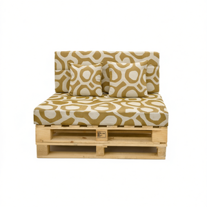 MANEMI Ensemble de 4 coussins de palette d'extérieur durables en tissu résistant à l'eau toutes saisons 120x80 + 120x50 cm pour canapé de jardin, épaisseur 12 cm - Product Image 1