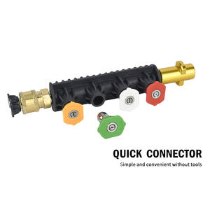 Pour pistolet à eau haute pression Adaptateur rapide <span class=keywords><strong>Buse</strong></span> <span class=keywords><strong>de</strong></span> <span class=keywords><strong>lavage</strong></span> <span class=keywords><strong>de</strong></span> voiture avec 5 embouts <span class=keywords><strong>de</strong></span> <span class=keywords><strong>buse</strong></span> et support pour KARCHERS - Product Image 2
