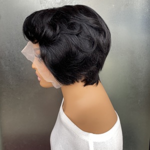 วิกผมสีดำ P4/27 Pixie แบบสวยสง่าสำหรับผู้หญิงวิกผม<span class=keywords><strong>สั้น</strong></span>ด้านหน้าแบบด้านข้าง13X1แบบโปร่งใส - Product Image 6