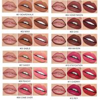 Kit de Labios de 3 Piezas HKH, Marca Privada OEM ODM, Delineador de Labios, Brillo Labial, Lápiz Labial Vegano, Resistente al Agua, Larga Duración, Logotipo Personalizado