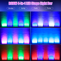 60W 9LED Wash Light RGBW 4in1 Party Disco DJ Bar Lights DMX Stroboscope Effect Stage Wall Wash Light