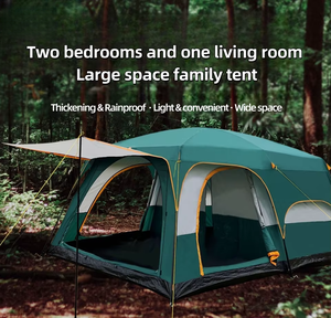 NUEVA Carpa Domo Impermeable de Lujo para 10 Personas <span class=keywords><strong>LA</strong></span> 2026, Dos Dormitorios y Una Sala de Estar con Protección Solar, Gran Oferta para Campamento al Aire Libre - Product Image 6