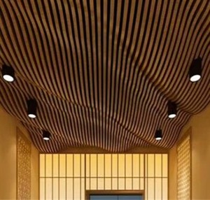 Arc sóng hình dạng 3D Trần cửa hàng trung tâm hội trường trần thiết kế nhôm hồ sơ Dải vách ngăn tuyến tính kim loại trần giả - Product Image 2