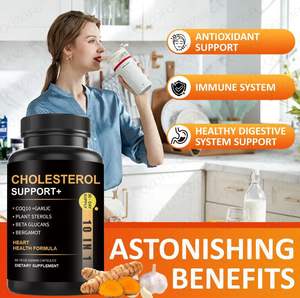 Capsules de coenzyme Q10 et d'ail antioxydantes avec stérols végétaux pour le soutien du cholestérol - Approvisionnement direct, support OEM - Product Image 4