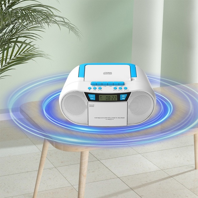 OEM Multi-functional Portable CD Player with FM Radio Stereo Speakers Display 3.5mm Jack-Multi-region Plug