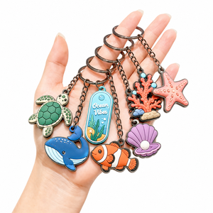 Innovative Custom Soft PVC Key Holders with Swivel Clip for School Club Promotions - Product Image 1