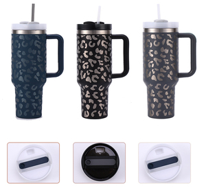 30oz 40oz Eco-Friendly 24hr Thermal Vacuum Insulated Travel Mug Food Grade 304 Stainless Steel Tumbler Handle Splash Proof Straw - Product Image 3