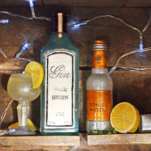 Sujetalibros Vintage con Forma de Botella de Vino y Copa, Escultura de Resina con Diseño de Cubitos de Hielo para <span class=keywords><strong>Gin</strong></span> Tonic - Product Image 5