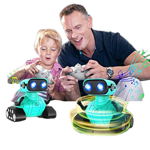 Nouveaux robots télécommandés rechargeables 2,<span class=keywords><strong>4</strong></span> G avec musique et yeux LED pour enfants, fabricant de jouets télécommandés, voiture de cascades - Product Image 6