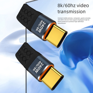 Cable USB 4.0 Tipo-C a Tipo-C de 13 cm, 40 Gbps, 8K 60 Hz, 240 W PD, Carga Rápida, <span class=keywords><strong>Material</strong></span> TPE para Laptop y Dispositivos iOS - Product Image 3