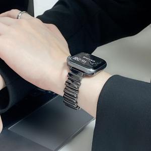 Forwelleny <span class=keywords><strong>Bracelet</strong></span> à boucle papillon irrégulière en acier inoxydable pour <span class=keywords><strong>femme</strong></span> pour <span class=keywords><strong>Apple</strong></span> <span class=keywords><strong>Watch</strong></span> Series 11 10 9 8 Accessoires - Product Image 3