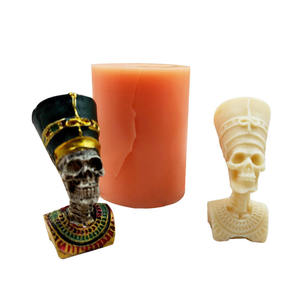 YS Sphinx pharaon crâne Silicone moule bricolage Fondant gâteau décoration outil egypte pharaon Sphinx aromathérapie bougie plâtre à la main - Product Image 3