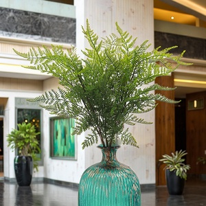 Vente en gros de feuilles de fougère artificielles de haute qualité, <span class=keywords><strong>neuf</strong></span> tiges, pour arrangements floraux de mariage, décoration de la maison, de l'hôtel et du jardin - Product Image 4