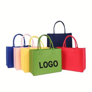Custom Logo Printed New Customized Fashion <b>Large</b> Capacity Felt Tote <b>Bag</b> Advertising <b>Gift</b> Shopping <b>Bag</b> With Handheld <b>Gift</b> <b>Bag</b> - Product Image 1