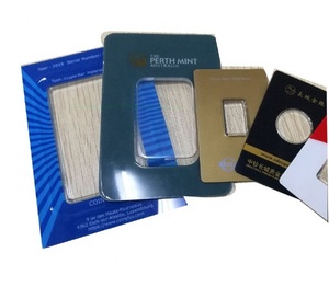 Gold Coin bar PVC Packing <strong>Card</strong> Security Tamper Proof Packing <strong>Card</strong> Holder Gold Ingot <strong>Card</strong> <strong>Sleeve</strong> - Product Image 1