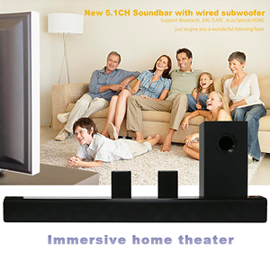 Barra de Sonido de Alta Calidad 2023 con Subwoofer 5.1, Barra de Sonido Inalámbrica Bluetooth, Sistema de Altavoces con Sonido Envolvente 3D para TV y Cine en Casa - Product Image 3