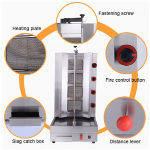 <span class=keywords><strong>Parrilla</strong></span> <span class=keywords><strong>de</strong></span> Gas Comercial para Barbacoa, Asador Vertical Automático, Máquina para Shawarma para Restaurante - Product Image 4