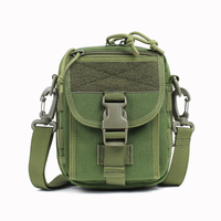 Riñonera de nailon de alta calidad para exteriores, bolsa de hombro con eslinga táctica deportiva impermeable de emergencia Molle, tamaño Universal