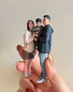 3D foto persona Real impresión Mini Me retrato muñeca resina figuritas 9-18cm Color personalizado servicio en línea rápido - Product Image 2