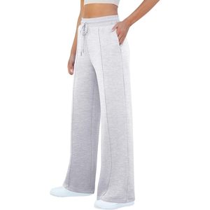 2025 femmes respirant jambe large pantalons de survêtement décontracté ample solide Joggers confortable Baggy salon pantalon - Product Image 1