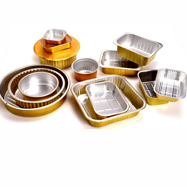 round Barquettes Alu Jetables Traiteur 8389 R1L take away aluminium foil trays takeout container with lids